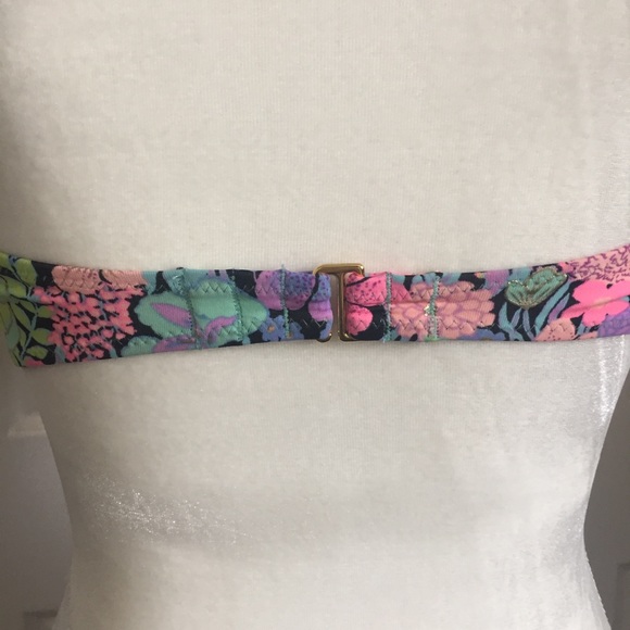 Victoria’s Secret Neon Floral Bikini Top Size M - Picture 2 of 4